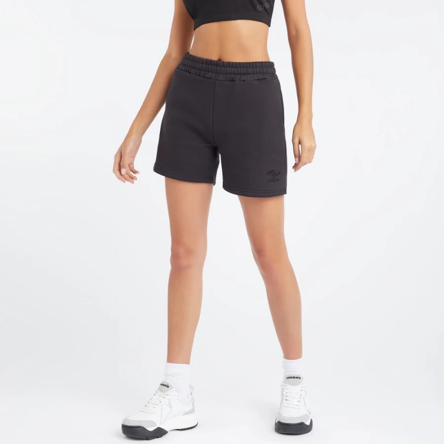 Umbro Women's Core Sweat Shorts - Black / Black Athletic Comfort