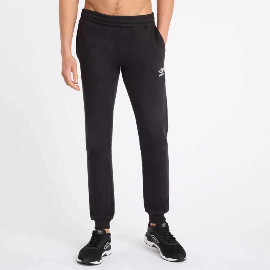Umbro Men's Core Skinny Jogger Pants - Black & White Slim-Fit Athletic Trousers