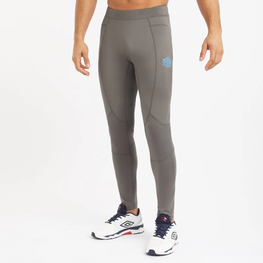 Umbro Men's Pro Training Elite Running Tight in Gunmetal - High-Performance Workout & Gym Tights