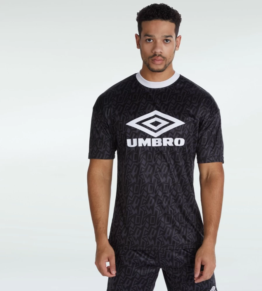 Umbro Men's Carbon & White Graffiti Graphic T-Shirt