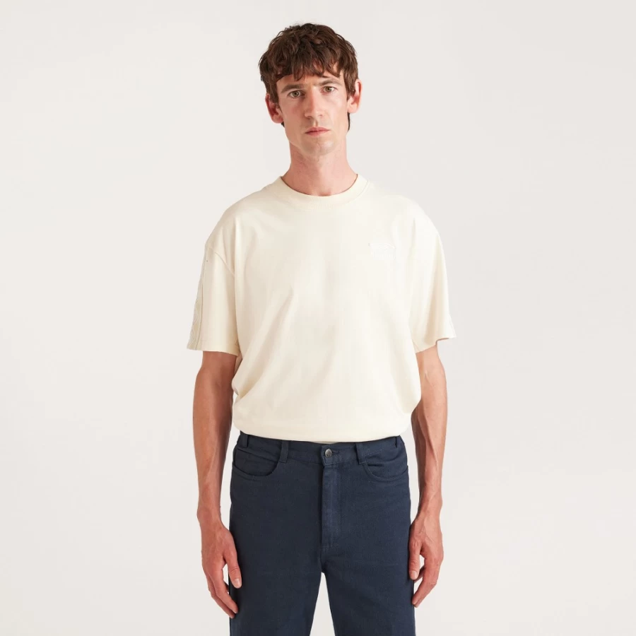 Umbro Men's Percival Off Field Training Tee in Cream - Casual Athletic Top